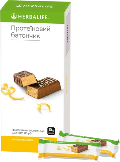 Протеїновий батончик «Лимонний» — офіційне фото упаковки